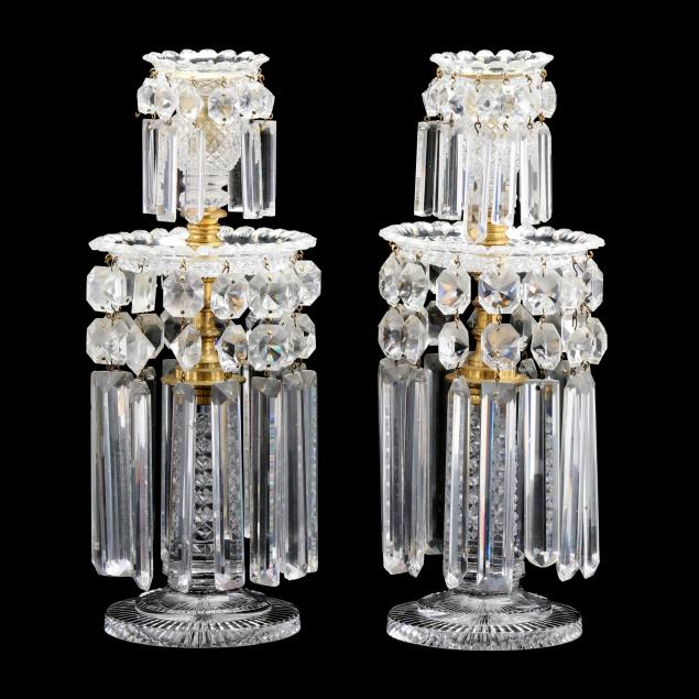 A PAIR OF ANGLO IRISH CUT GLASS