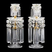 A PAIR OF ANGLO IRISH CUT GLAS