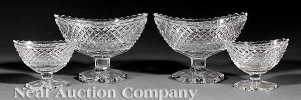 A Pair of Anglo-Irish Cut Crystal