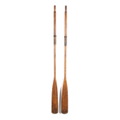 A PAIR OF ANTIQUE BOAT OARS<br