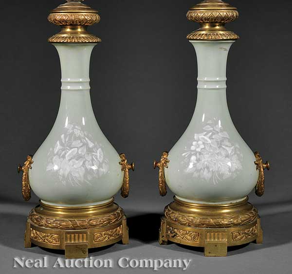 A Pair of Antique Celadon