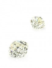 *A Pair of Antique Cushion Cut