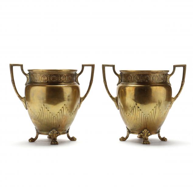 A PAIR OF ANTIQUE GERMAN BRASS