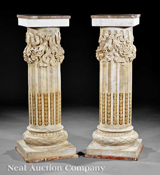 A Pair of Antique Italian Carved