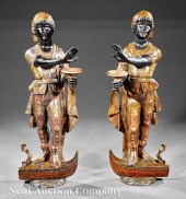 A Pair of Antique Italian Carv