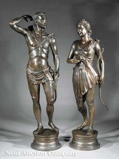 A Pair of Antique Monumental F