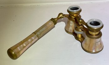 A pair of antique mother of pearl