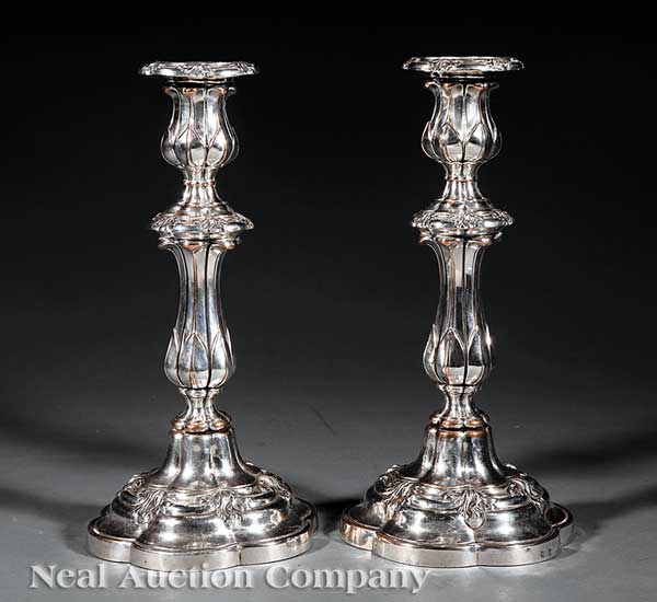 A Pair of Antique Sheffield Plate