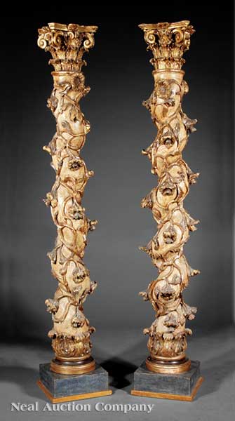 A Pair of Antique Solomonic