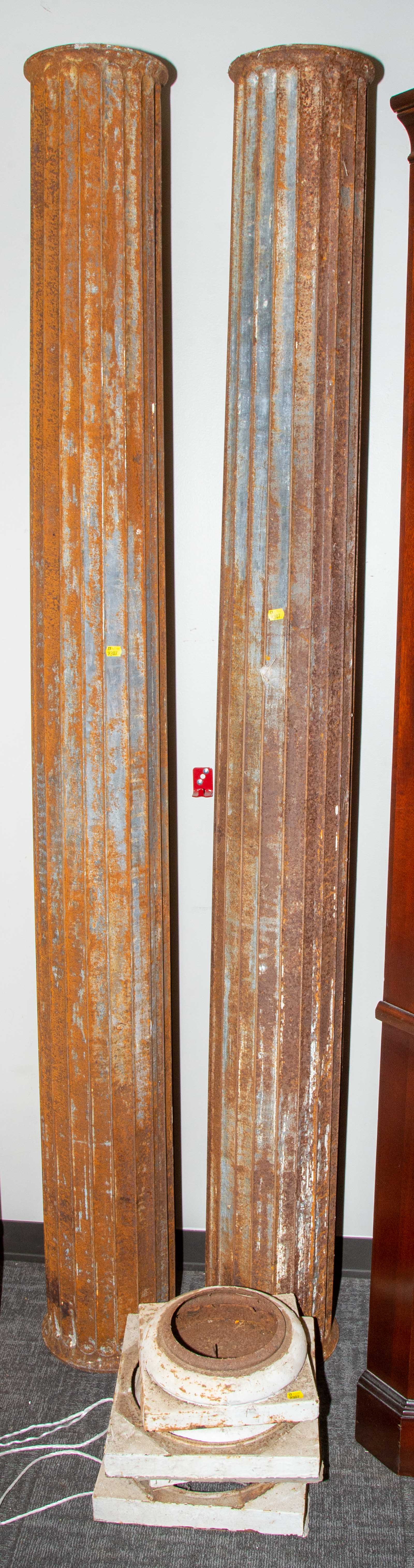 A PAIR OF ARCHITECTURAL SHEET METAL