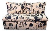 A PAIR OF ARMLESS LOVESEATSA P