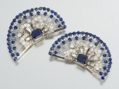 A Pair of Art Deco Platinum Di