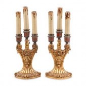 A Pair of Art Deco Gilt Bronze