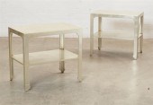 A PAIR OF ART DECO STYLE SILVE