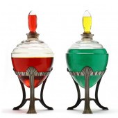 A PAIR OF ART DECO STANDING SH