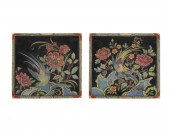 A PAIR OF ART POTTERY TILESA p