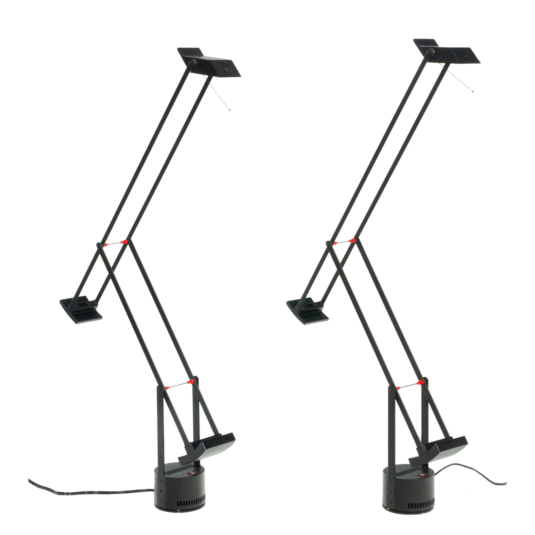 A PAIR OF ARTEMIDE BLACK CANTILEVER