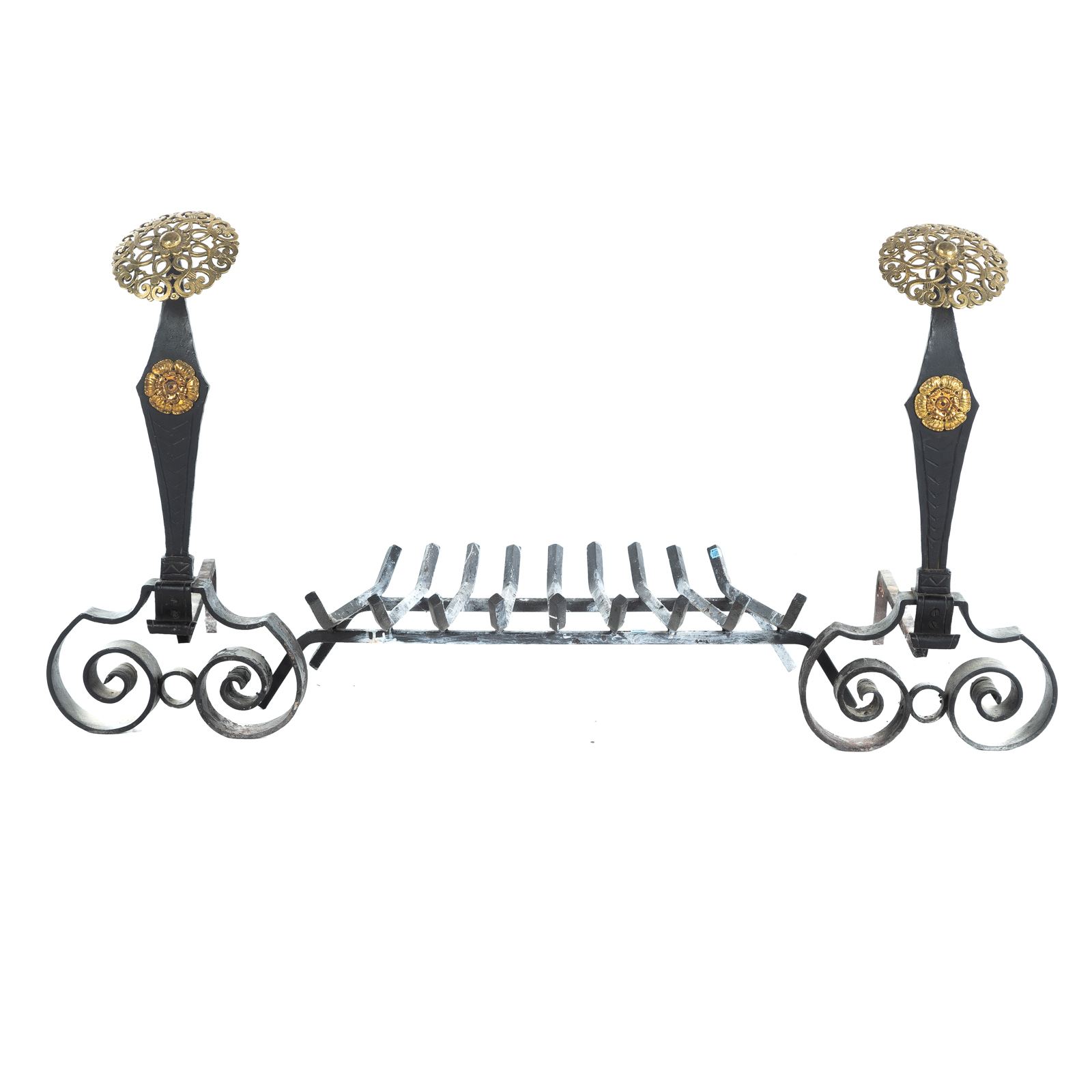 A PAIR OF ARTS & CRAFTS MIXED METAL