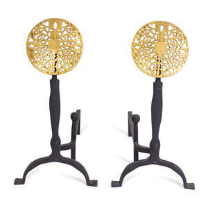 A Pair of Arts & Crafts Style Brass