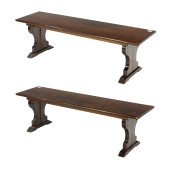 A PAIR OF ARTS AND CRAFTS OAK