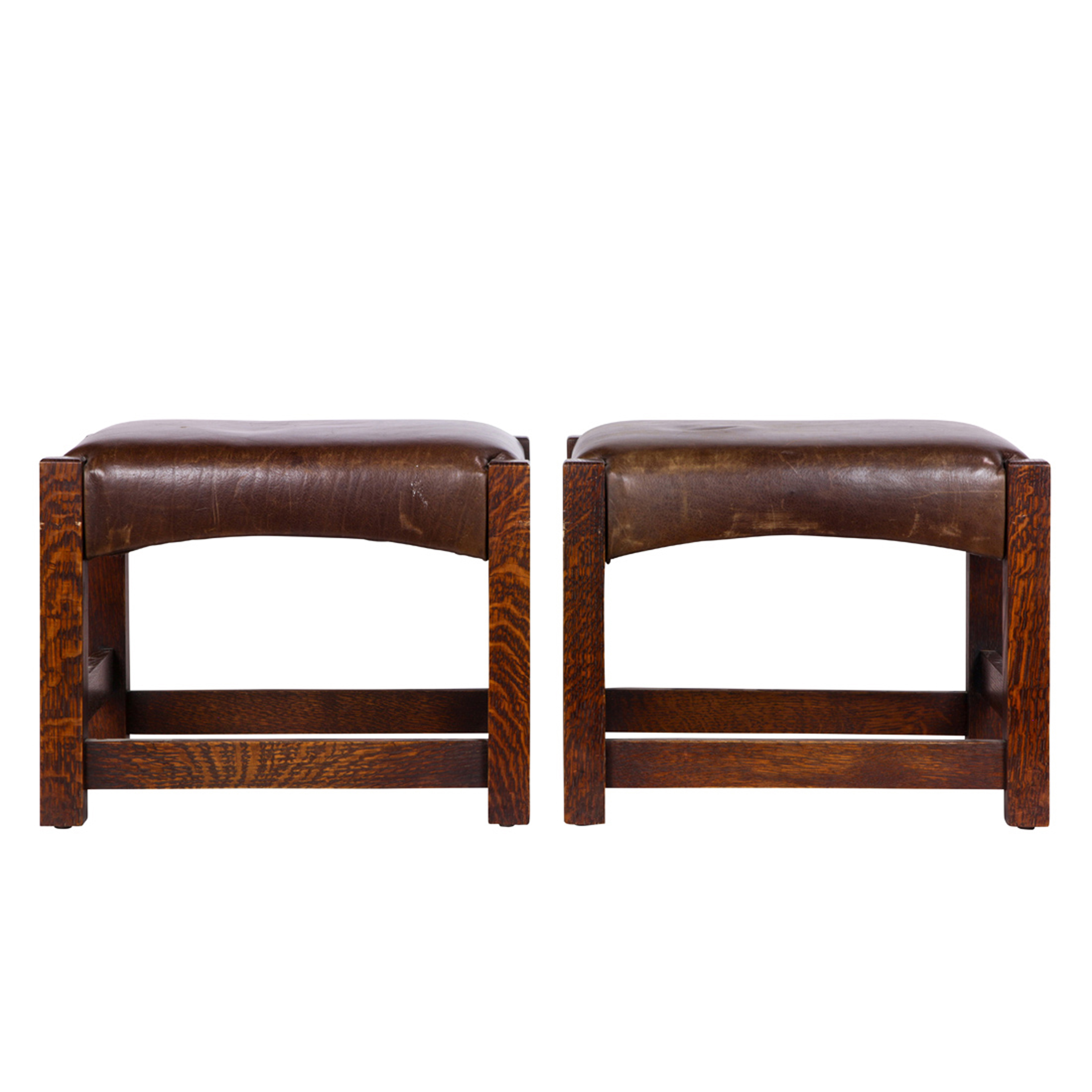 A PAIR OF ARTS AND CRAFTS STYLE