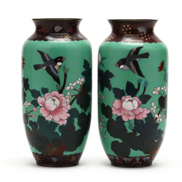 A PAIR OF ASIAN BIRD AND FLOWER