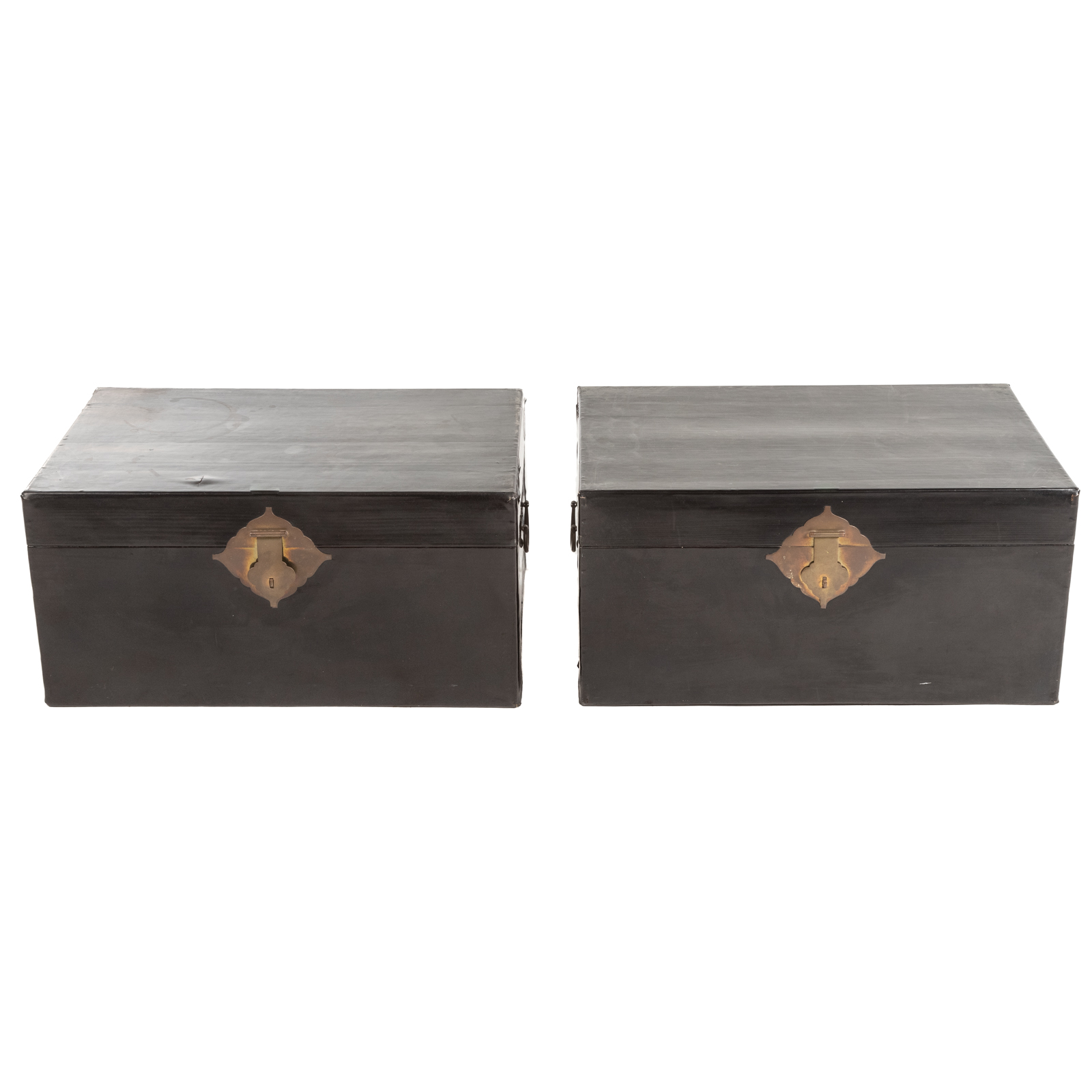A PAIR OF ASIAN LACQUER TRUNKS 20th