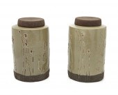 A PAIR OF ASIAN POTTERY JARSA