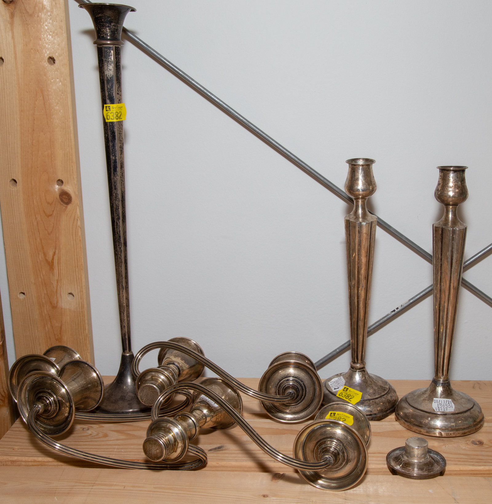A PAIR OF ASSEMBLED STERLING