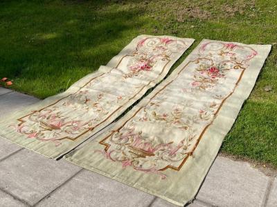 A pair of Aubusson tapestry