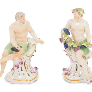 A Pair of Austrian Porcelain