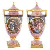 A PAIR OF AUSTRIAN PORCELAIN V