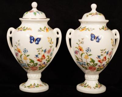 A pair of Aynsley Cottage Garden