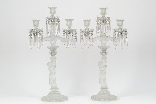 A PAIR OF BACCARAT CRYSTAL 'ENFANT'