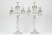 A PAIR OF BACCARAT CRYSTAL 'EN