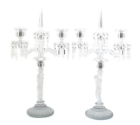 A Pair of Baccarat Cut Glass