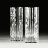 A PAIR OF BACCARAT LARGE "HARM