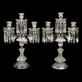 A PAIR OF BACCARAT STYLE MOLDE