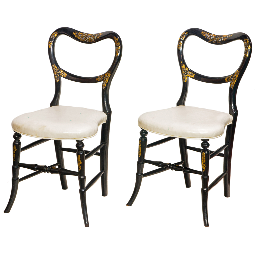 A PAIR OF BALLOON BACK BLACK