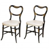 A PAIR OF BALLOON BACK BLACK L