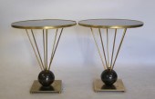 A PAIR OF BAQUES STYLE GILT ME