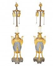 A PAIR OF BARBEDIENNE GILT-BRO