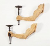 A PAIR OF BAROQUE STYLE ARM FO