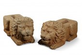 A PAIR OF BAROQUE STYLE LIMEST