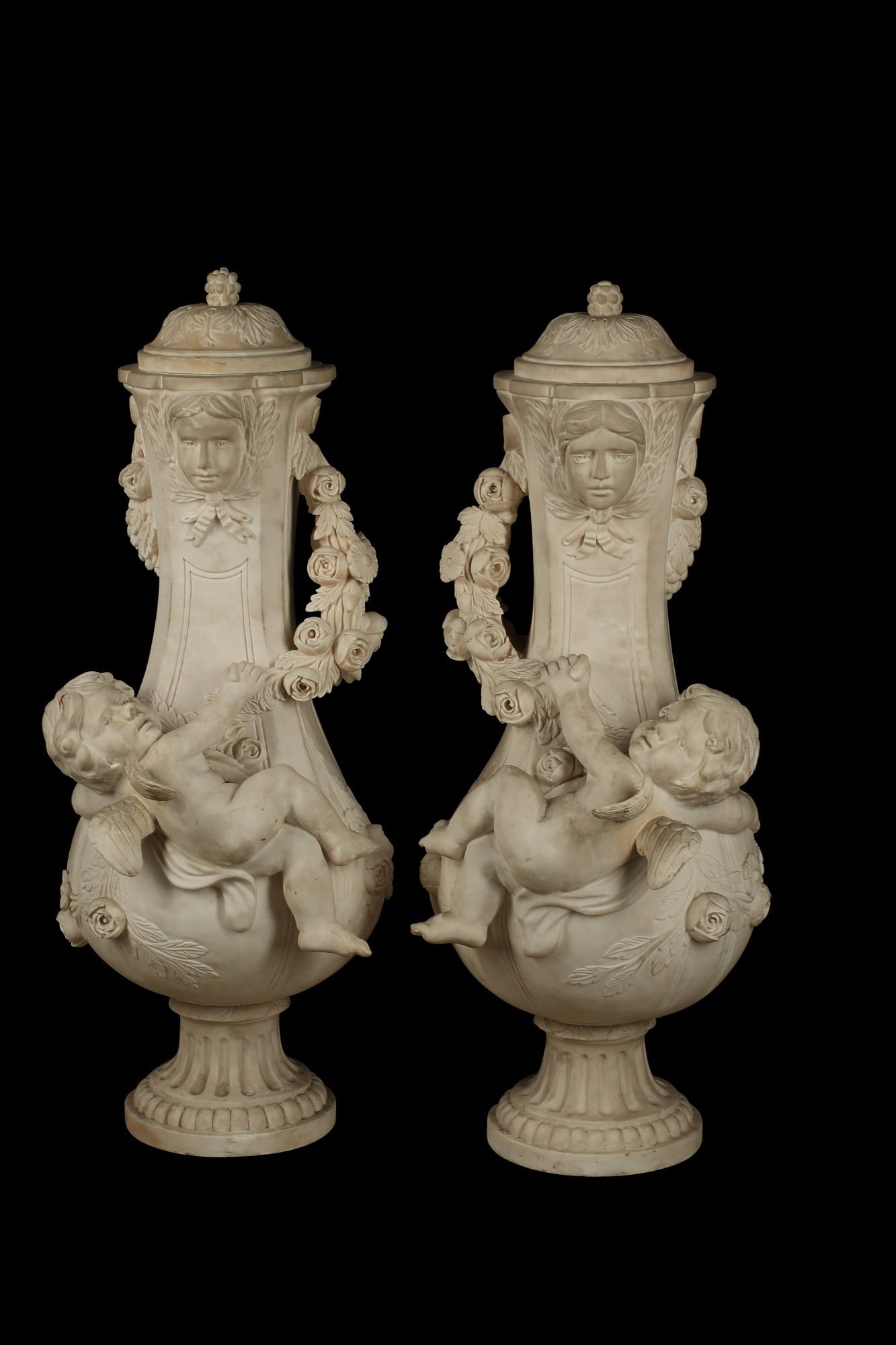 A PAIR OF BAROQUE STYLE GARDEN