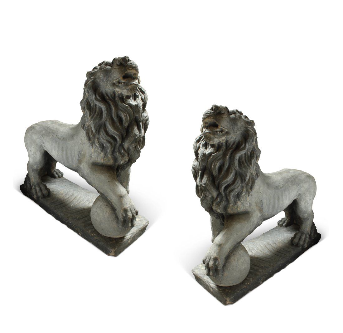 A PAIR OF BAROQUE STYLE STONE