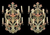 A PAIR OF BAROQUE STYLE POLYCH