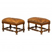 A PAIR OF BAROQUE STYLE BENCHE