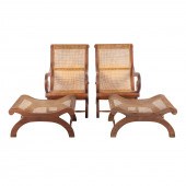 A PAIR OF BAUER CAMPECHE CHAIR