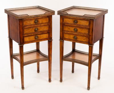 A pair of bedside tables, by